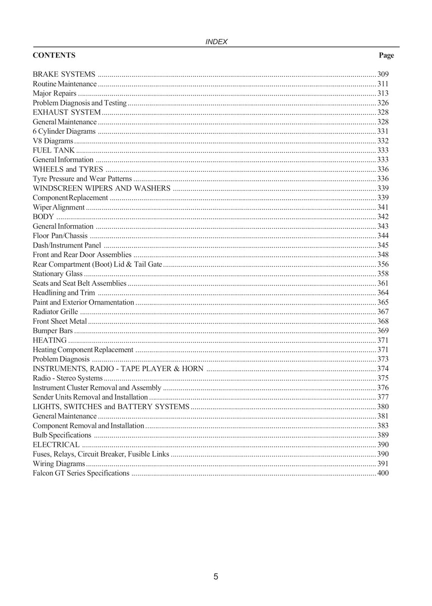 Falcon/Fairlane Xr Xt Xw Xy Vehicle Repair Manual 66-72