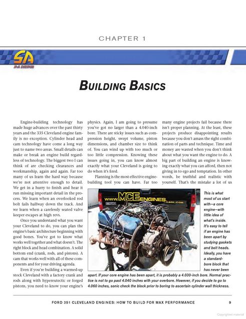 Ford 351 Cleveland Engines How To Build For Max Performance : Performance How-To