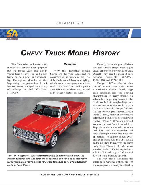 How to Restore Your Chevy Truck 1967-1972
