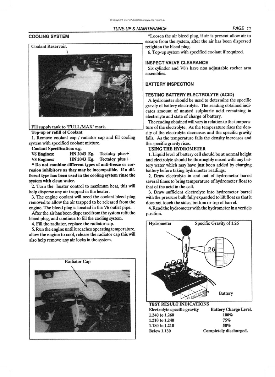 Holden Commodore/Lexcen Vr Vs Repair Manual 93-97