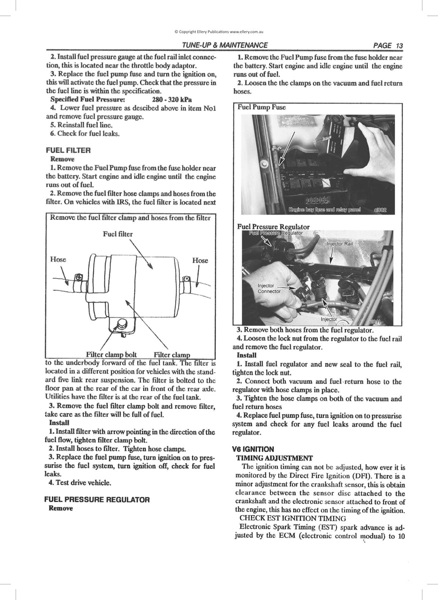 Holden Commodore/Lexcen Vr Vs Repair Manual 93-97