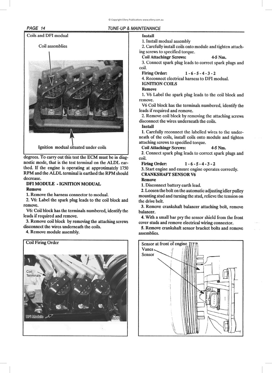 Holden Commodore/Lexcen Vr Vs Repair Manual 93-97