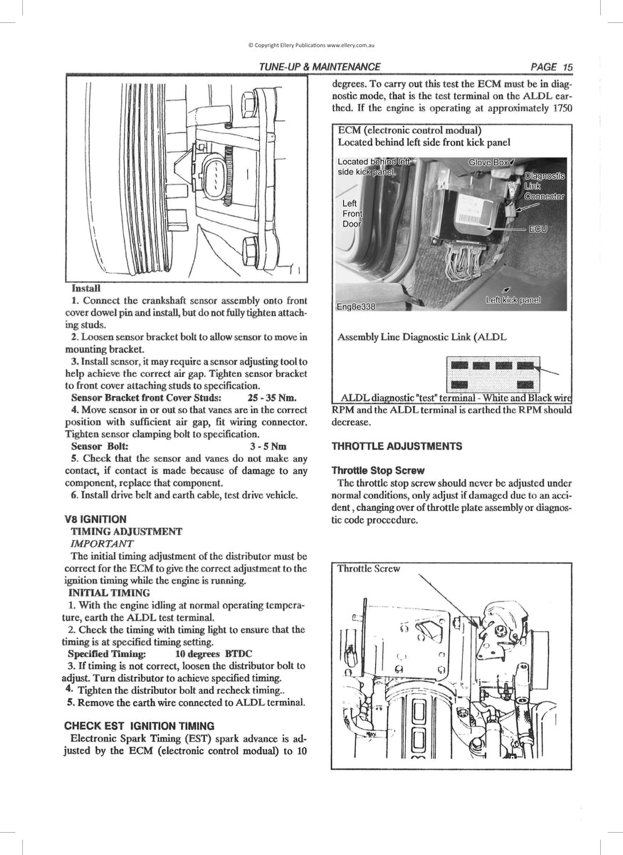 Holden Commodore/Lexcen Vr Vs Repair Manual 93-97