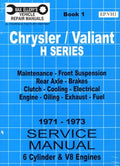 Chrysler / Valiant 1971-1973 VH Service Manual Book 1