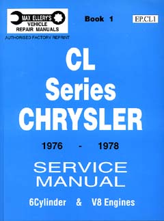 Chrysler Cl Series Service Manual 76-78 [Bk 1]