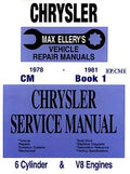 Chrysler Cm Service Manual 78-81 [Bk 1]