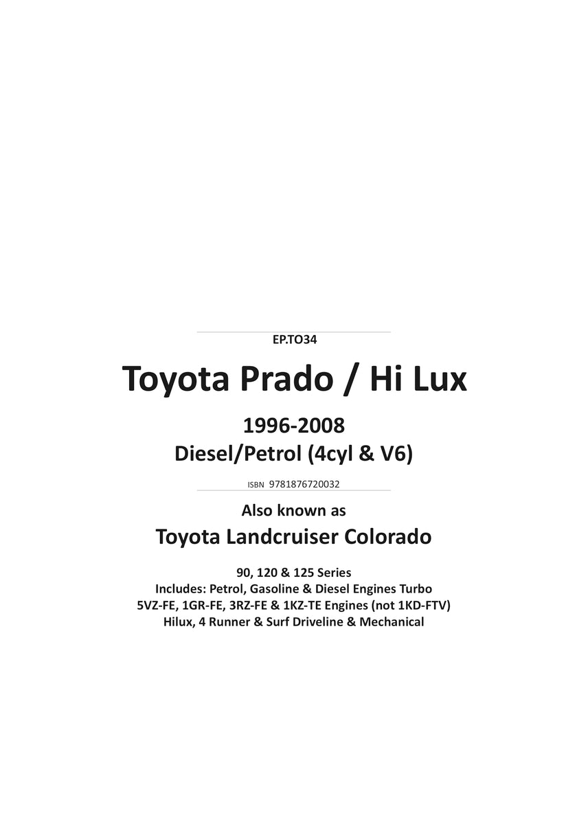 Toyota Prado Repair Manual 96-08