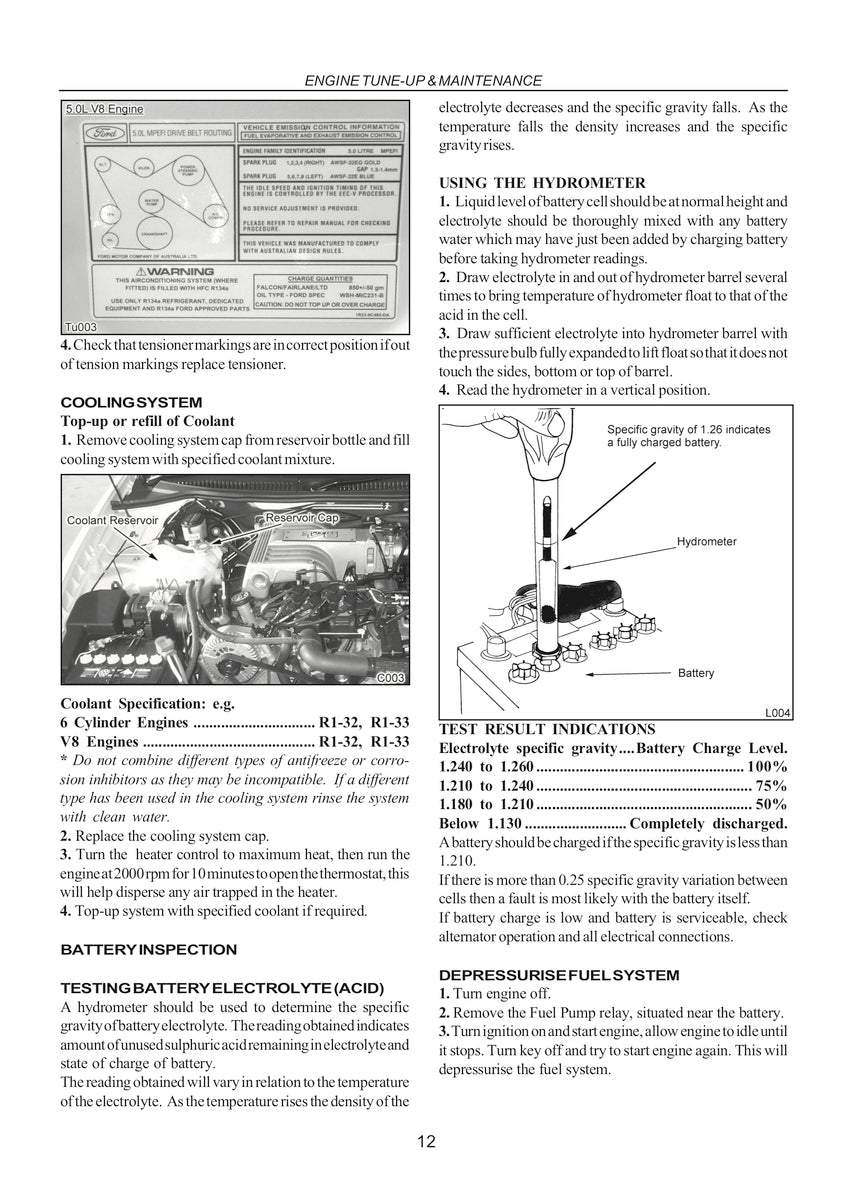 Falcon/Fairlane Vehicle Repair Manual 99-02