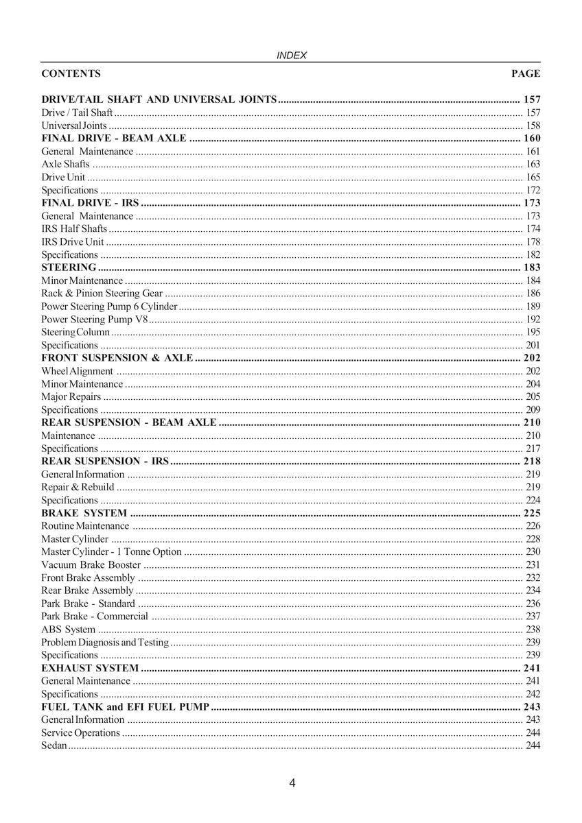Falcon/Fairlane Vehicle Repair Manual 99-02