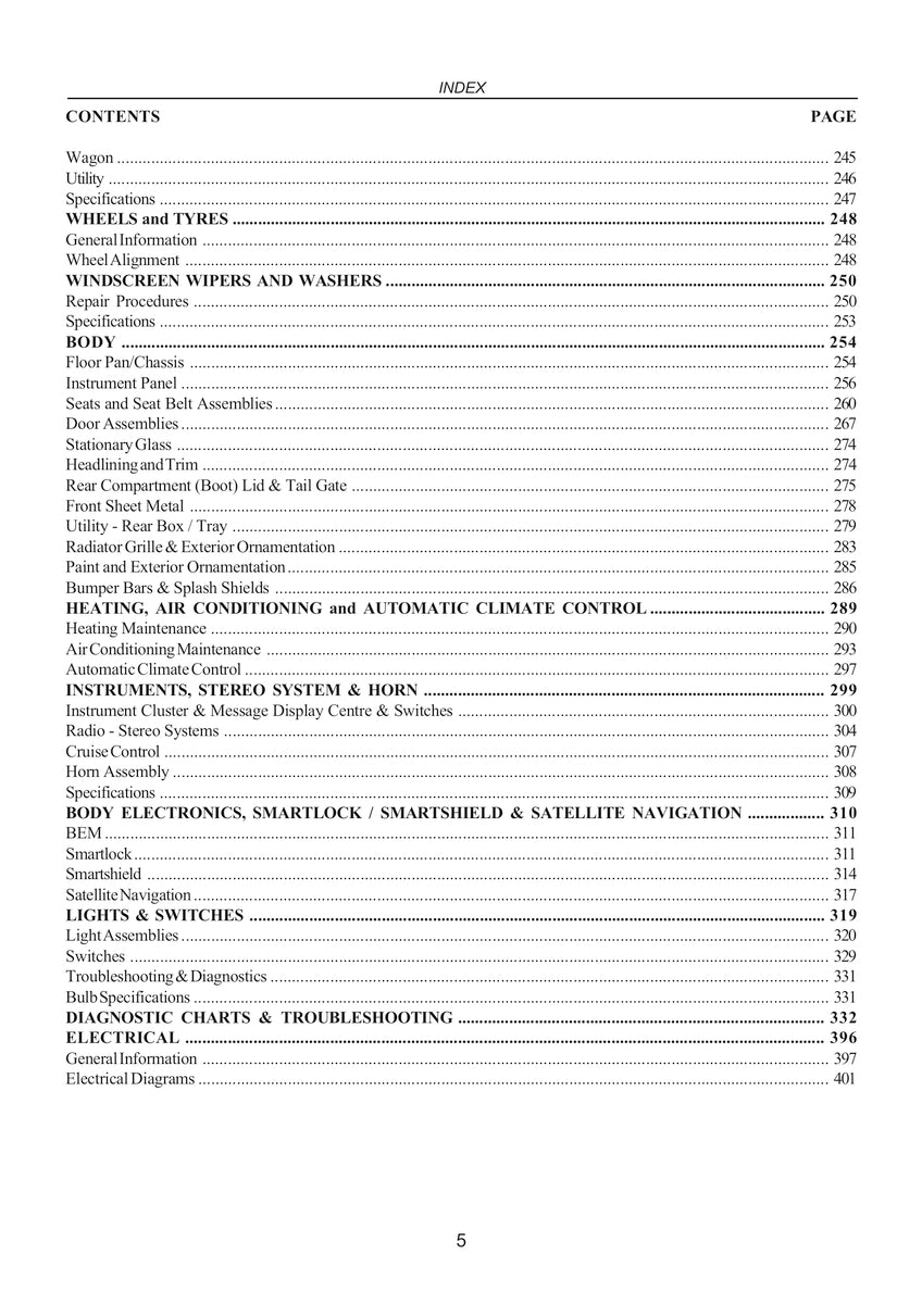 Falcon/Fairlane Vehicle Repair Manual 99-02
