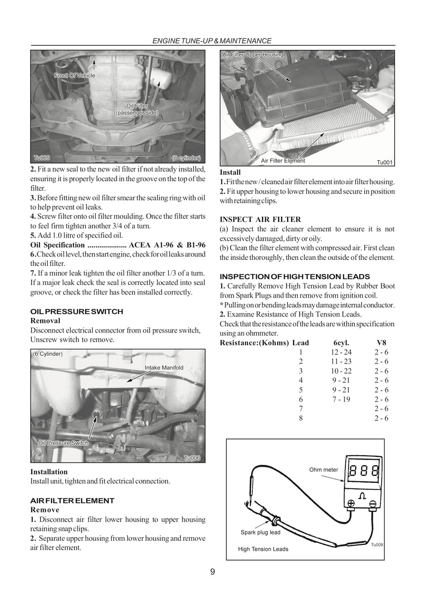 Falcon/Fairlane Vehicle Repair Manual 99-02