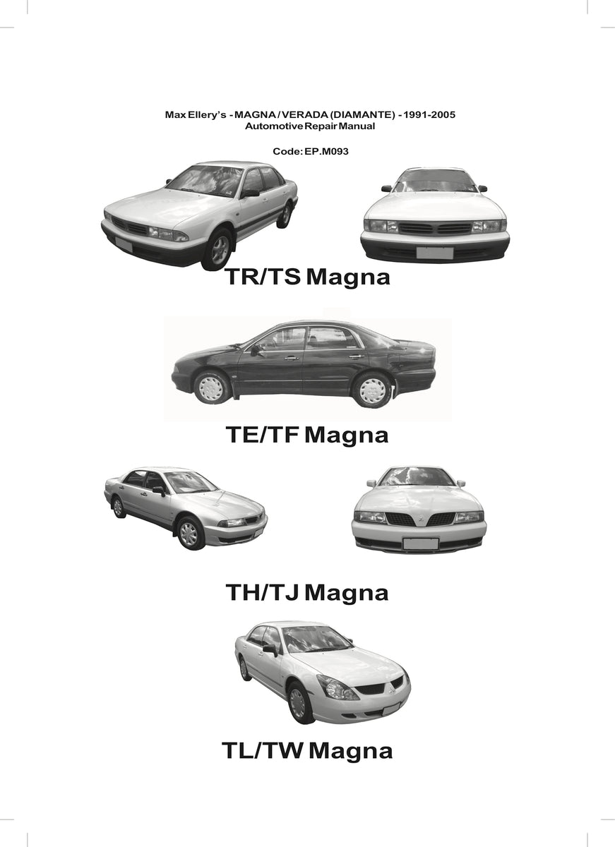 Mitsubishi Magna/Verada Repair Manual 91-05