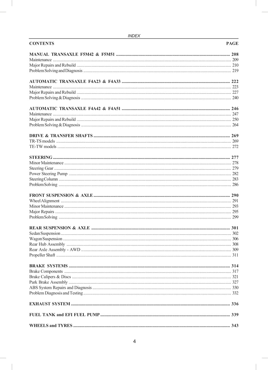 Mitsubishi Magna/Verada Repair Manual 91-05