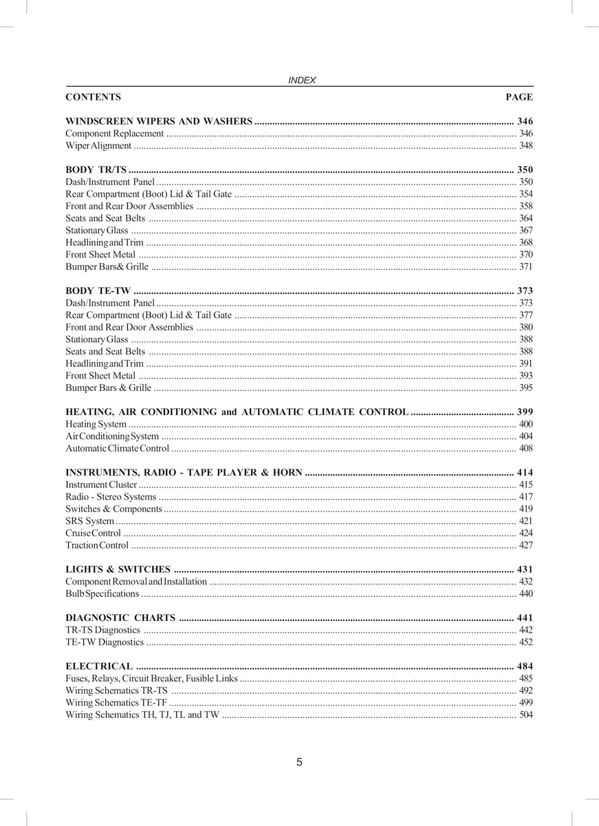 Mitsubishi Magna/Verada Repair Manual 91-05