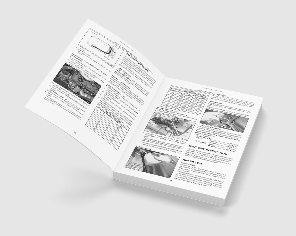 Holden Commodore VT VX VY VZ Repair Manual 1997-2007