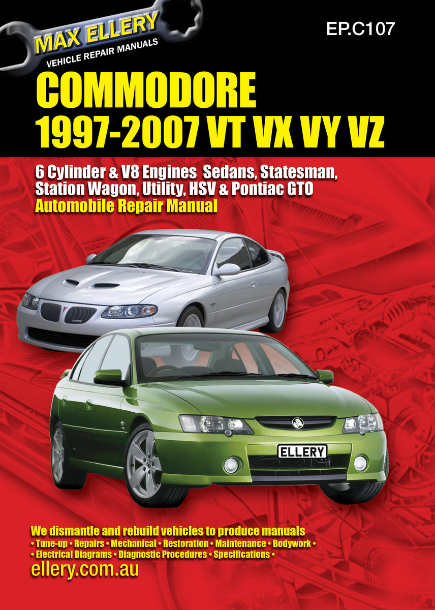 Holden Commodore VT VX VY VZ Repair Manual 1997-2007
