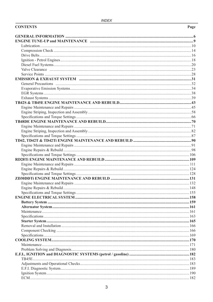 Nissan Patrol : Vehicle Repair Manual, Petrol, Gasoline and Diesel Models.