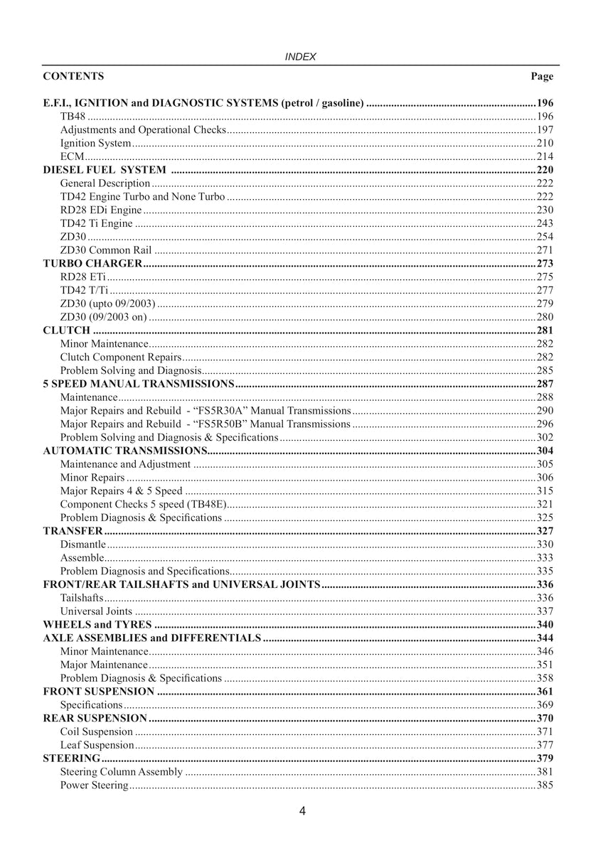 Nissan Patrol : Vehicle Repair Manual, Petrol, Gasoline and Diesel Models.