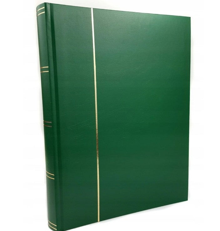 Stockbook NEUTRAL A4, 60 Black pages, non-padded cover, GREEN