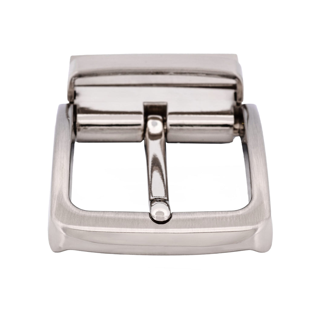 Brushed Nickel Reversible Belt Buckle