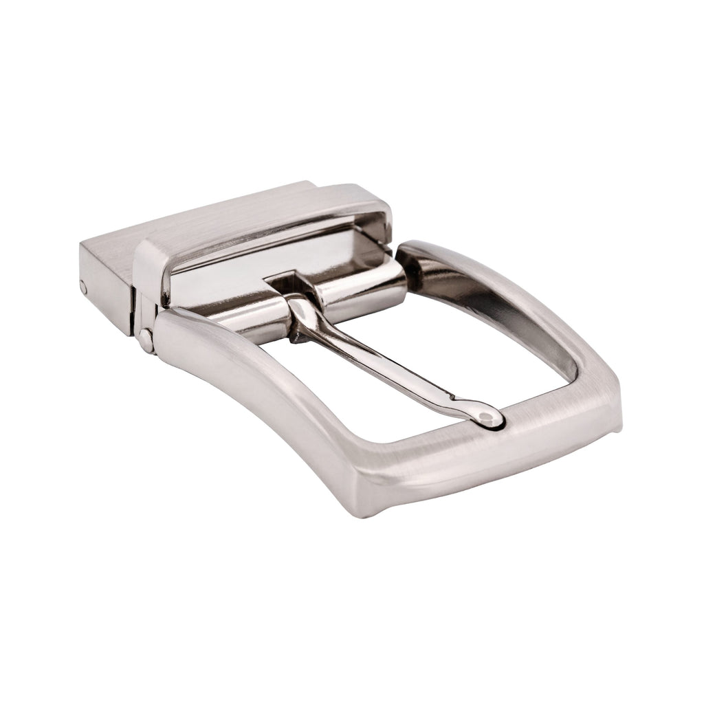 Brushed Nickel Reversible Belt Buckle