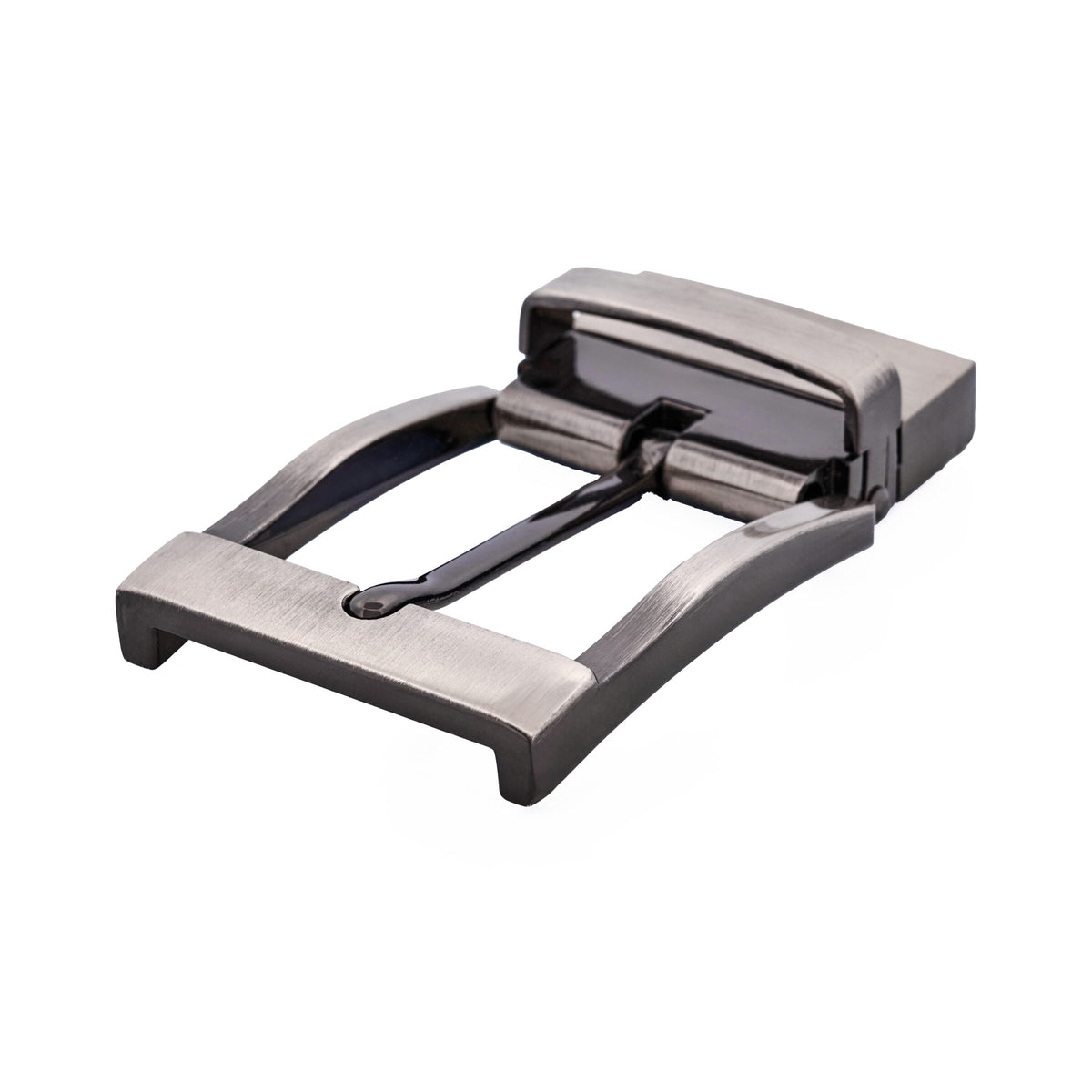 Brushed Silver Reversible Belt Buckle