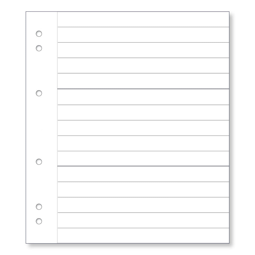 Renniks Banknote Album Plastic Refill Pages, 3 Pockets, Pack 10