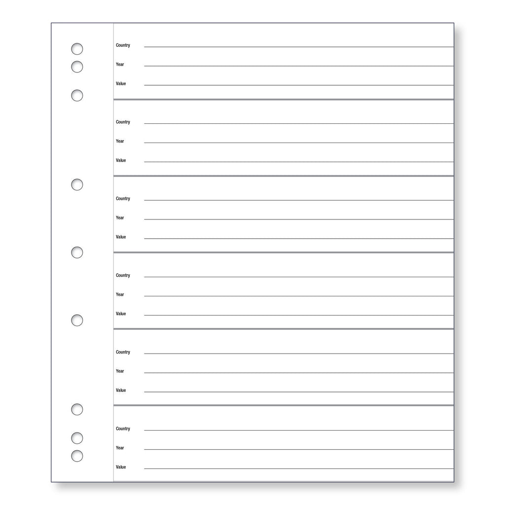 Renniks Coin Album Plastic Refill Pages, 30 Pockets, Pack 10