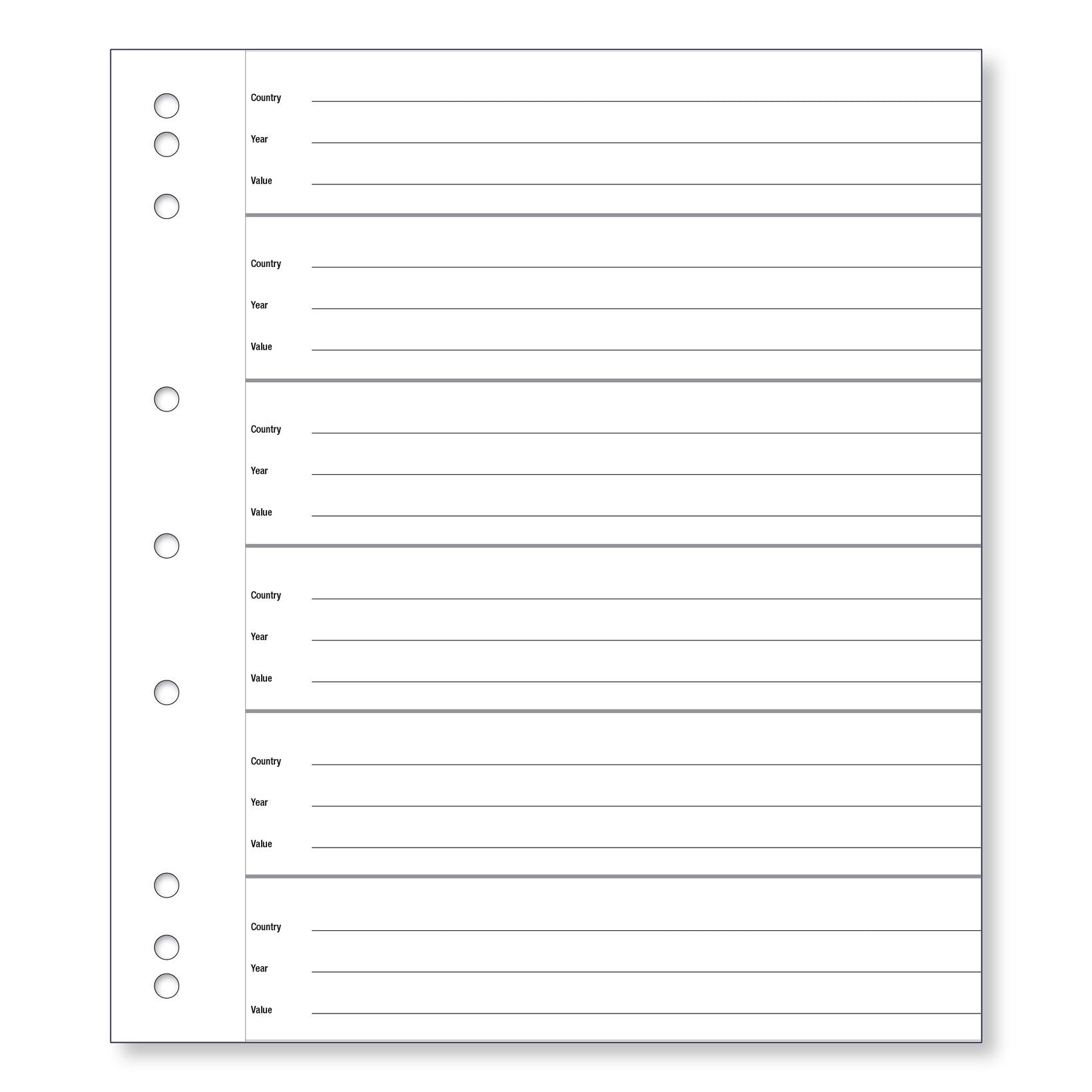 Renniks Coin Album Plastic Refill Pages, 30 Pockets, Pack 10