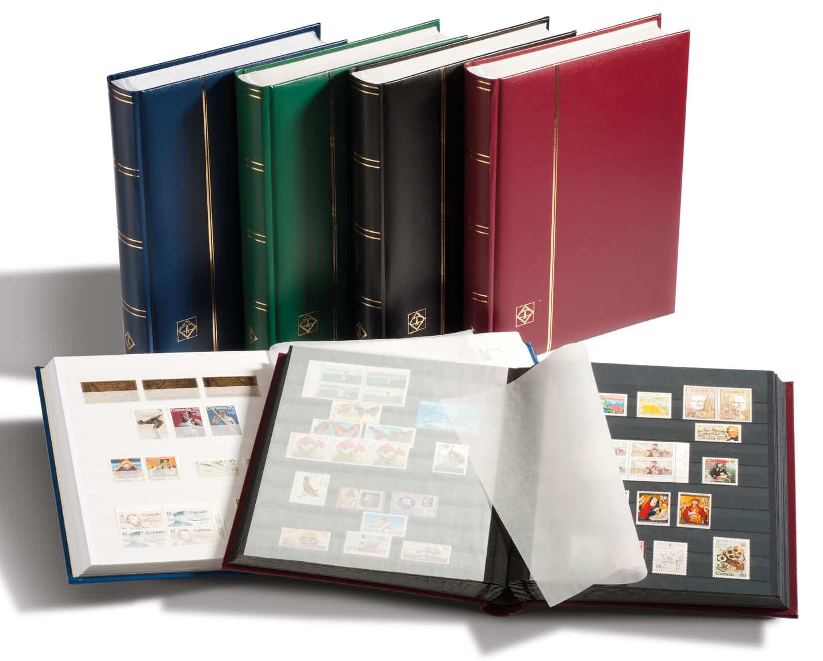 A4 Stockbook COMFORT, 64 white pages, padded cover, black