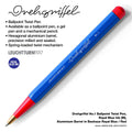 Drehgriffel No.1, Ballpoint Twist Pen, Royal Blue Ink (M), Aluminium Barrel in Bauhaus Royal Blue / Red