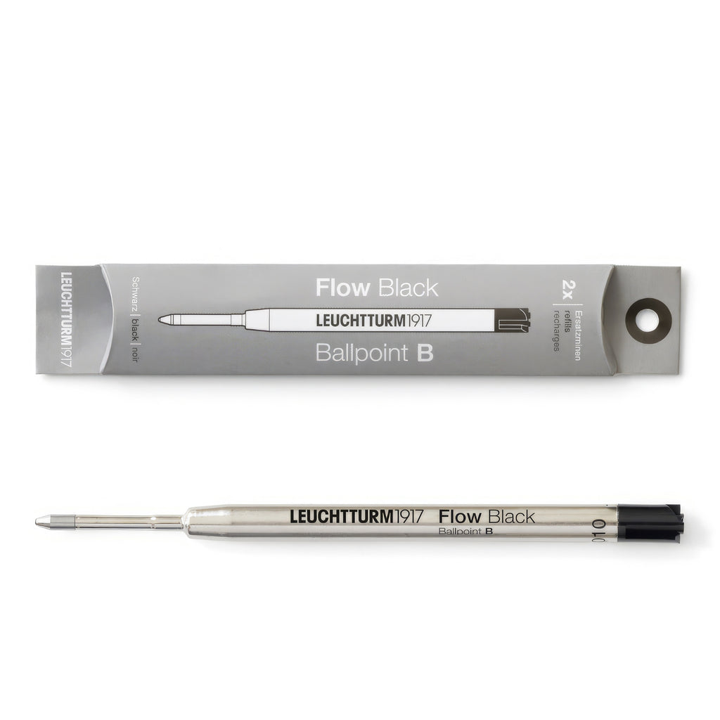 Drehgriffel No.1, Refill, Ballpoint Twist Pen, Bold (B), Black Ink, Pack Of 2