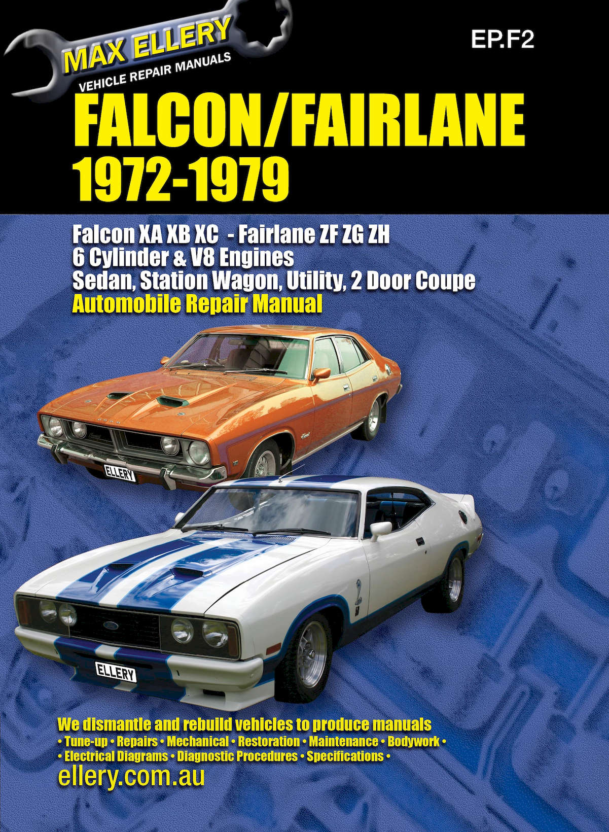 Ford Falcon/Fairlane Xa Xb Xc Abridged Factory Workshop Manual 72-79