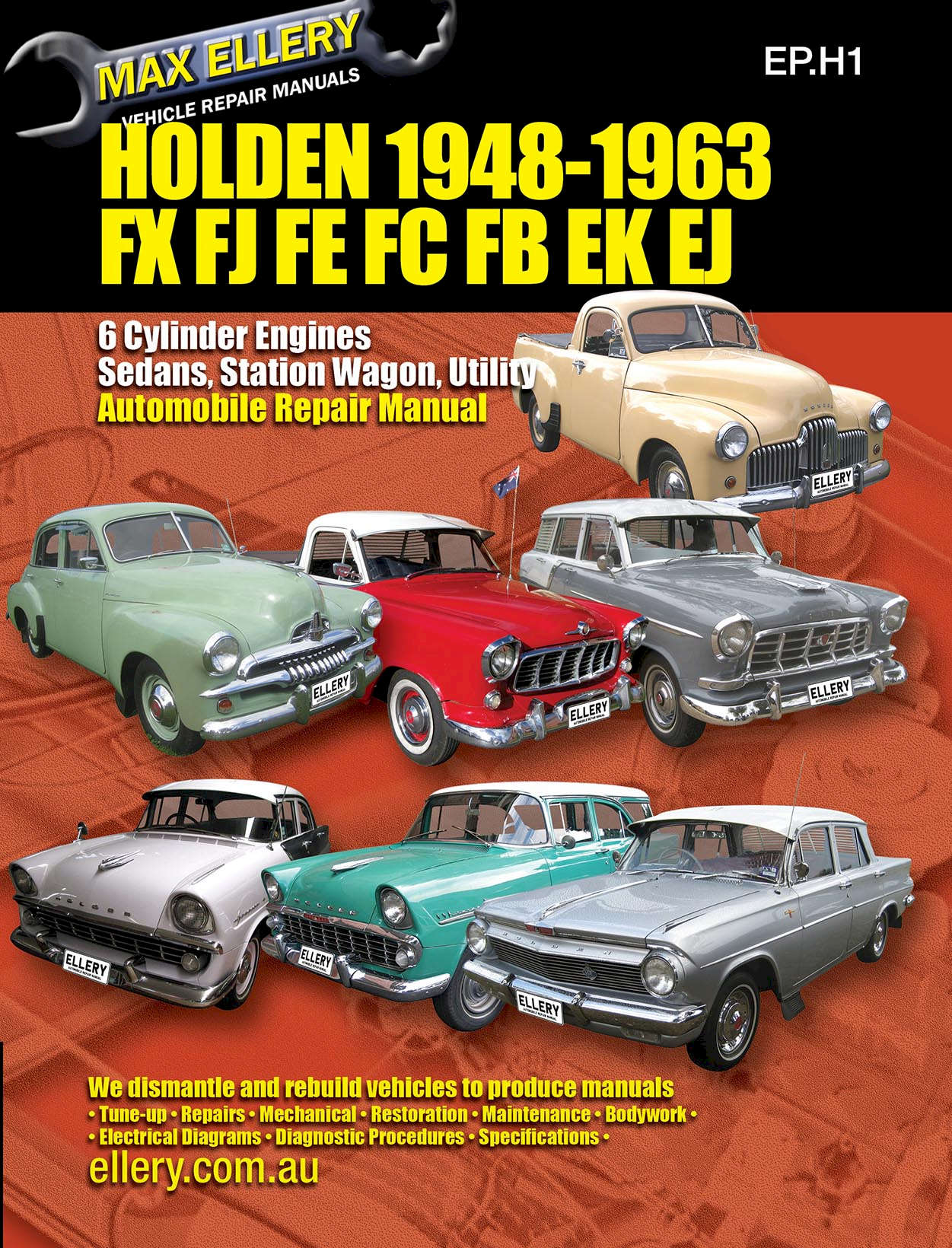 Holden Fx Fj Fe Fc Fb Ek Factory Workshop Manual 48-63