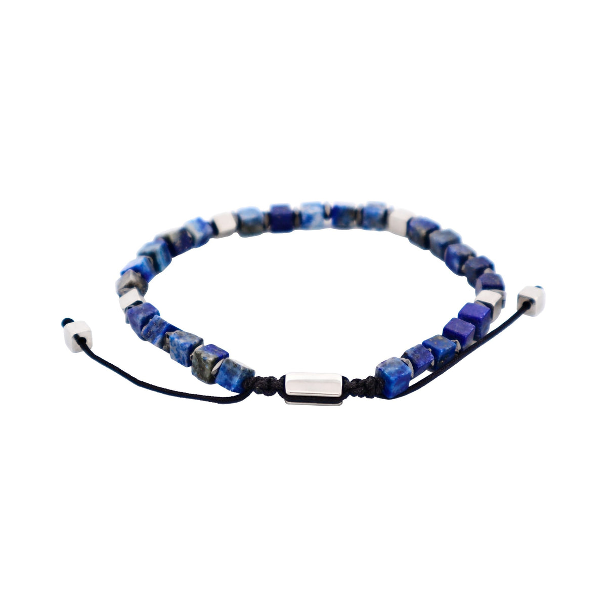 Savage - Solidate Stone Brass Beads with Stainless Steel Macramé Bracelet
