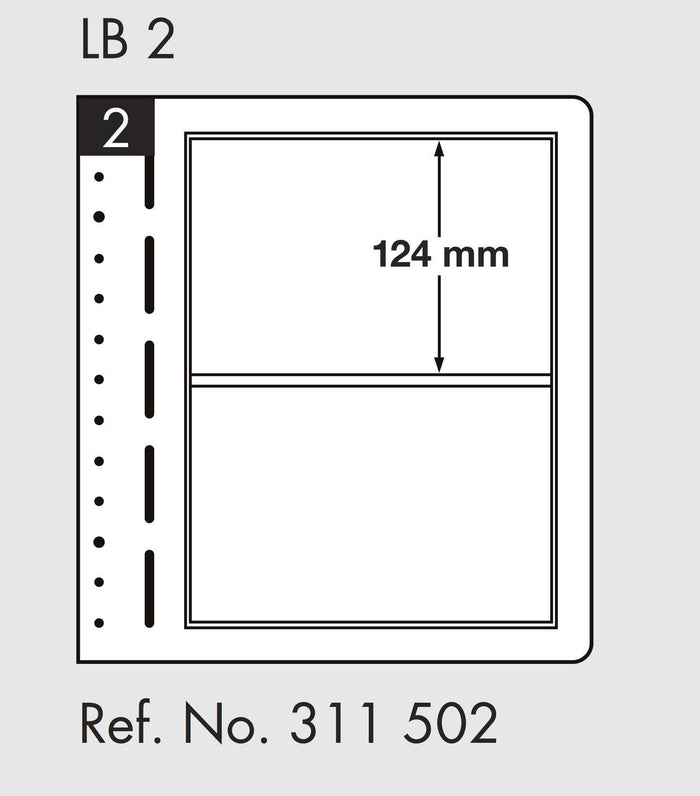 LIGHTHOUSE LB-Blank sheets, 2-way division, 190x124mm (pack of 10)
