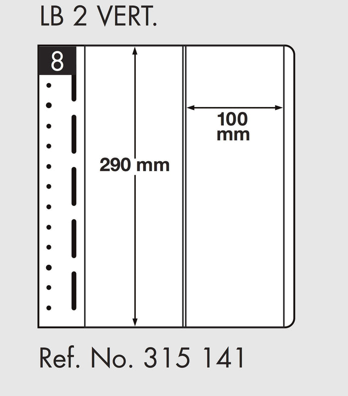LIGHTHOUSE LB-Blank sheets, 2-way division, 100x293mm (pack of 10)