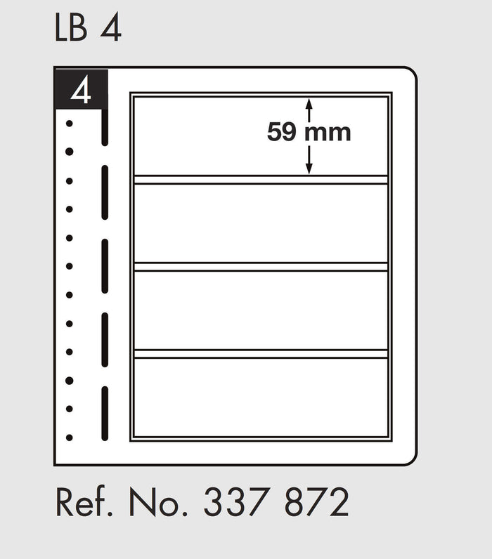 LIGHTHOUSE LB-Blank sheets, 4-way division, 190x 59mm (pack of 10)