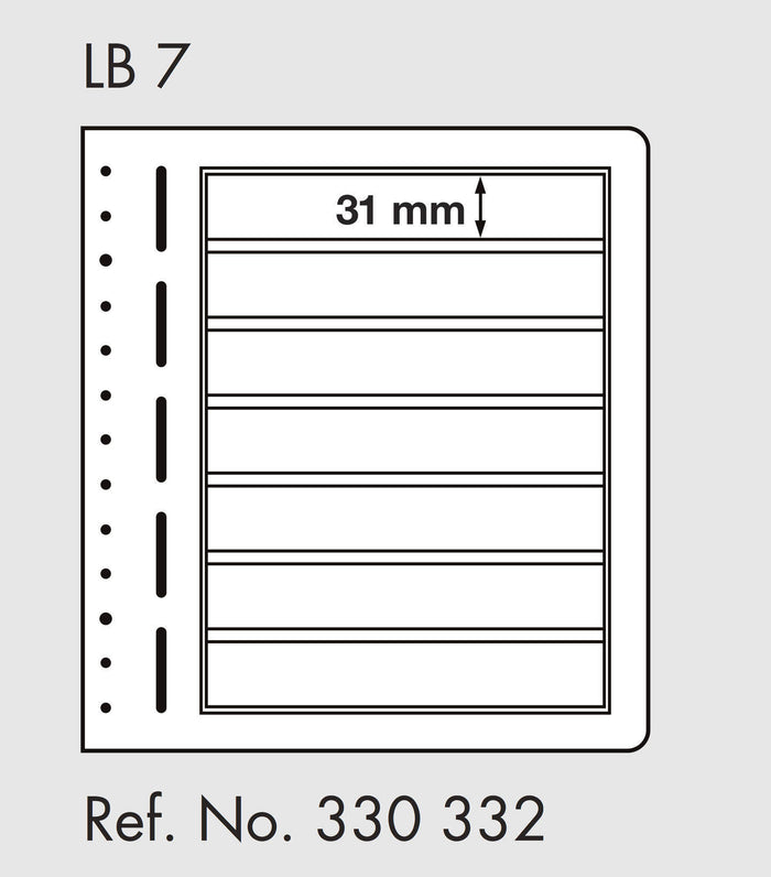 LIGHTHOUSE LB-Blank sheets, 7-way division, 190x 31mm (pack of 10)