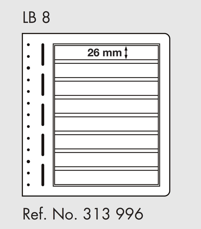 LIGHTHOUSE LB-Blank sheets, 8-way division, 190x 26mm (pack of 10)