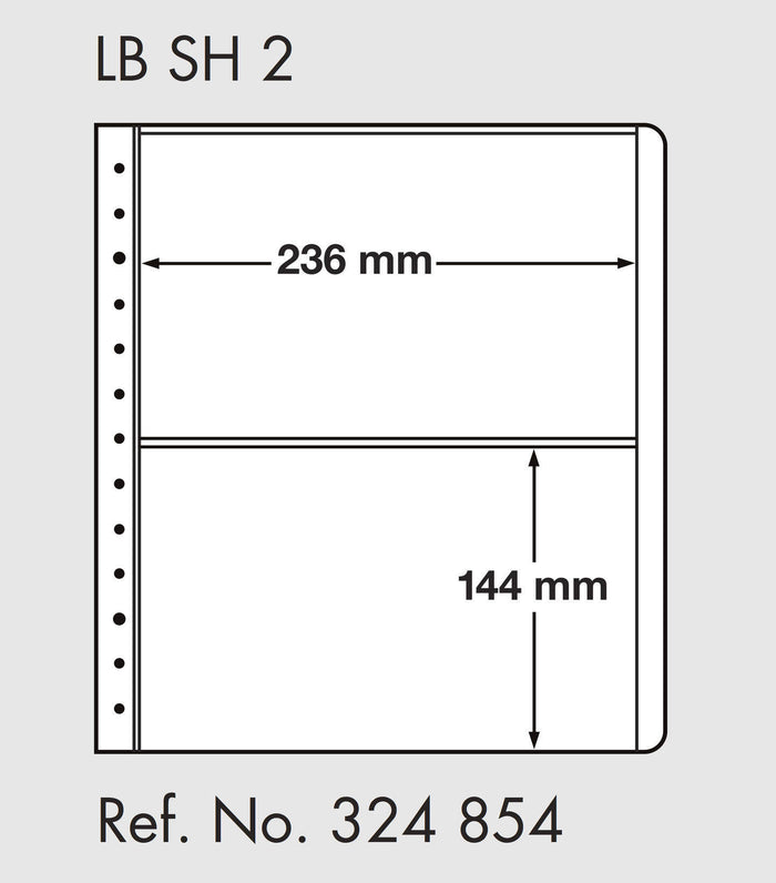LIGHTHOUSE LB-Blank sheets, 2-way division, 236x144mm (pack of 10)
