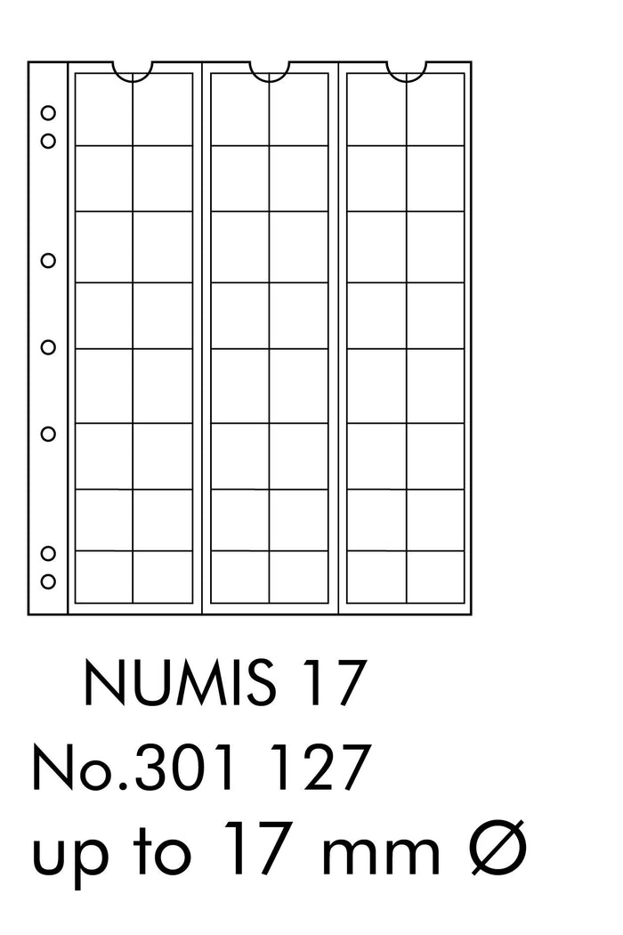 Coin Sheets NUMIS, 48 pockets up to 17mm diameter