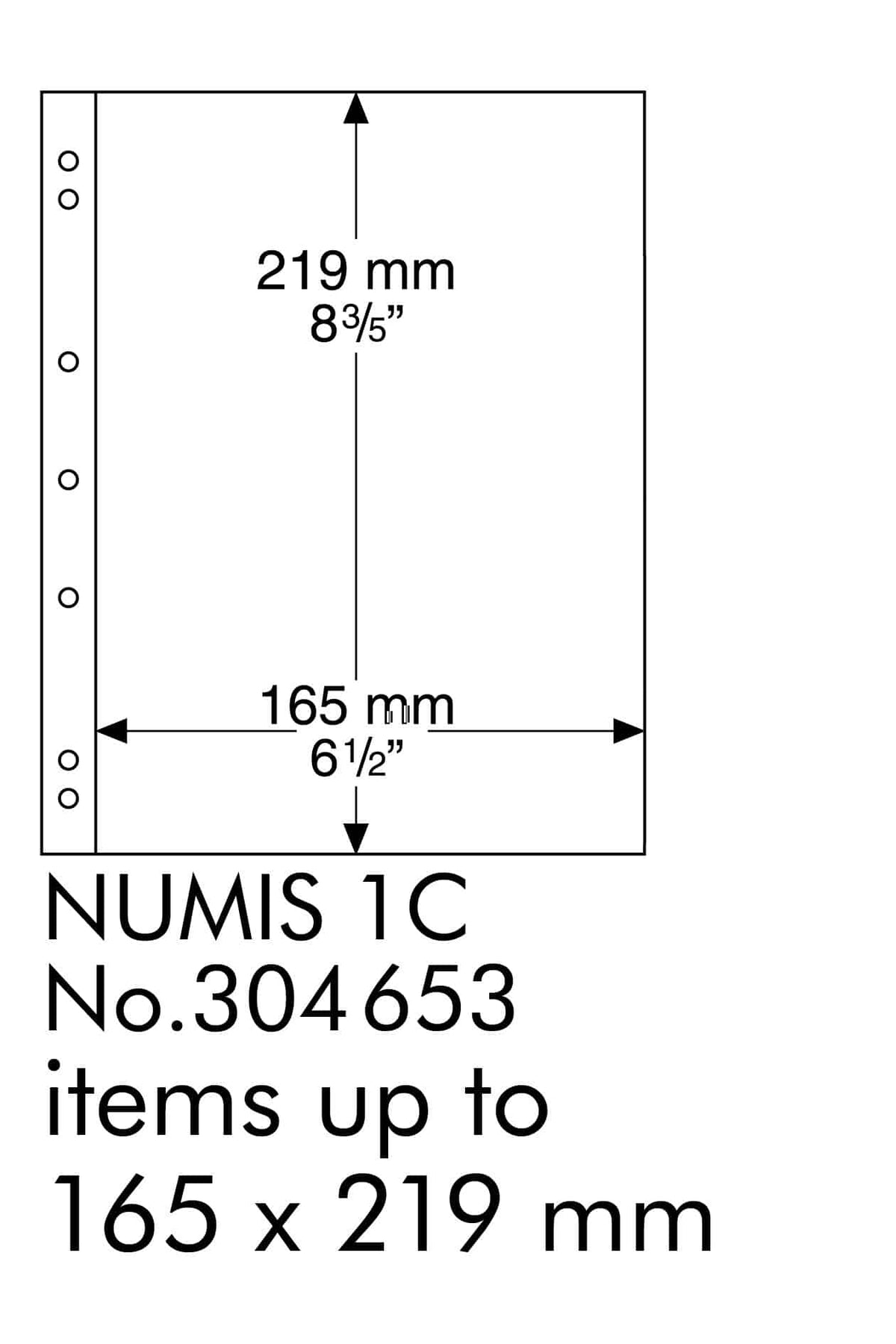 Coin Sheets NUMIS, 1 pocket for coin sets
