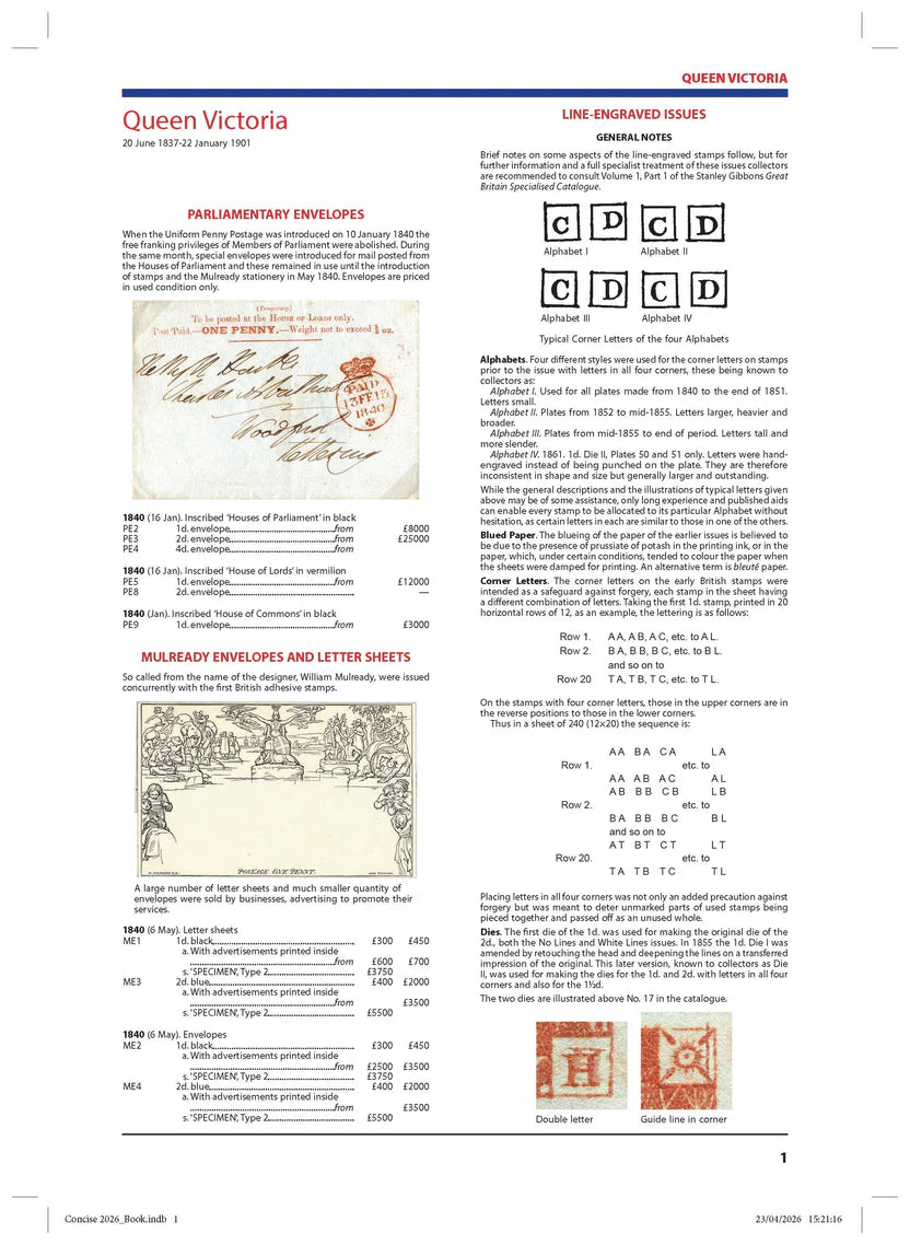 Stanley Gibbons Great Britain Concise Stamp 2023