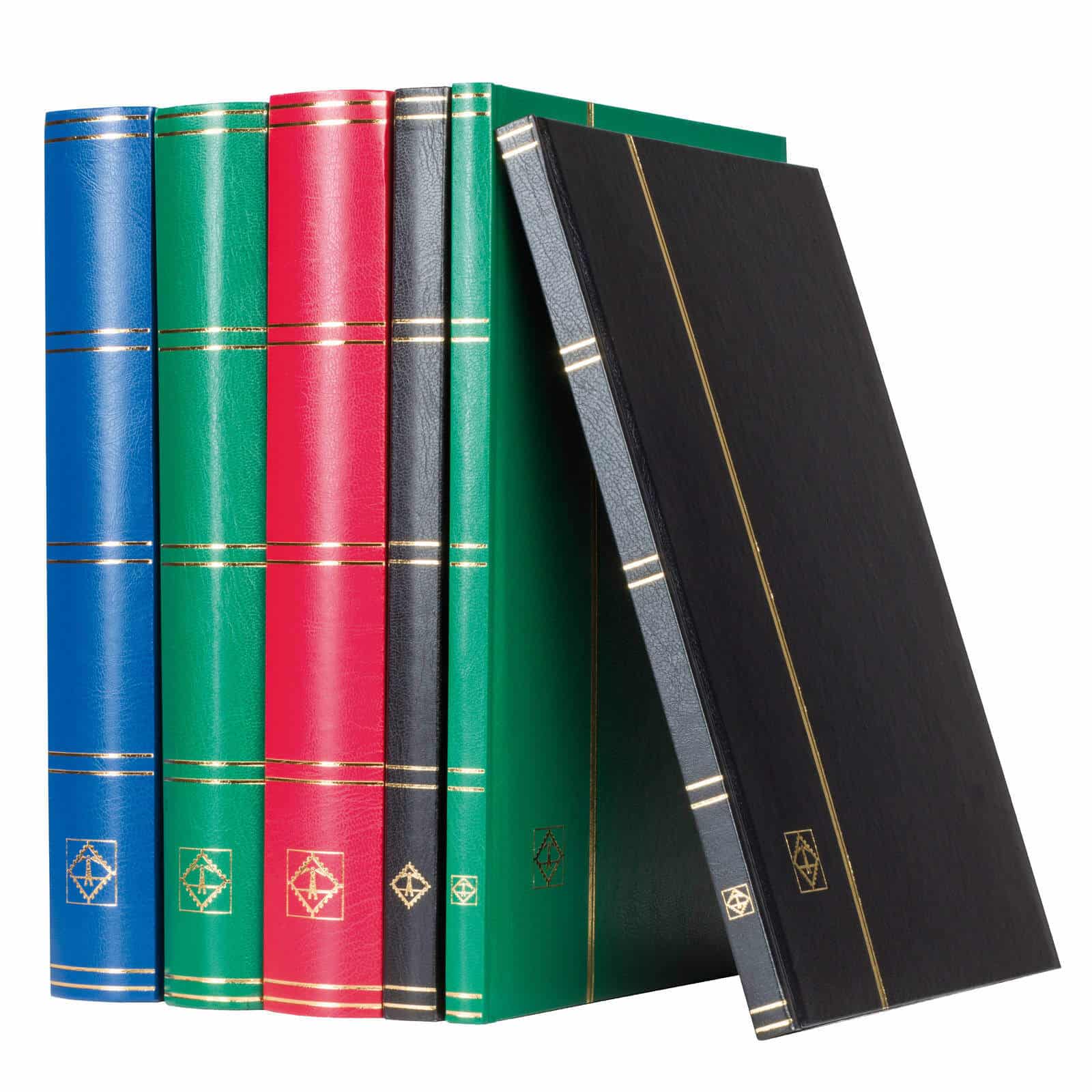 Stockbook BASIC, DIN A4, 64 black pages, non-padded cover, blue