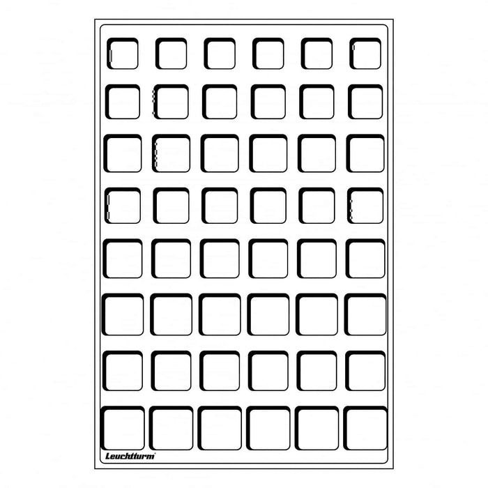 Coin Trays L with 48 square compartments for 6 Euro-coin sets, blue