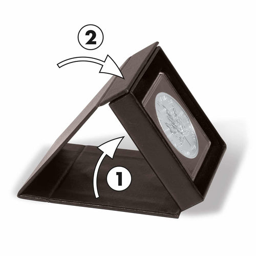 AIRBOX coin etui with display function for 1 QUADRUM capsule, black