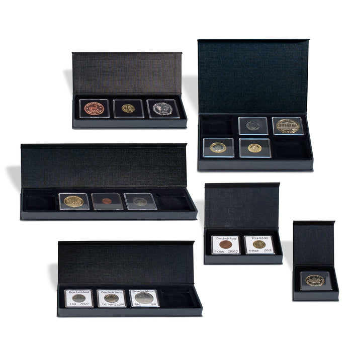 AIRBOX coin etui with display function for 3 QUADRUM capsules, black