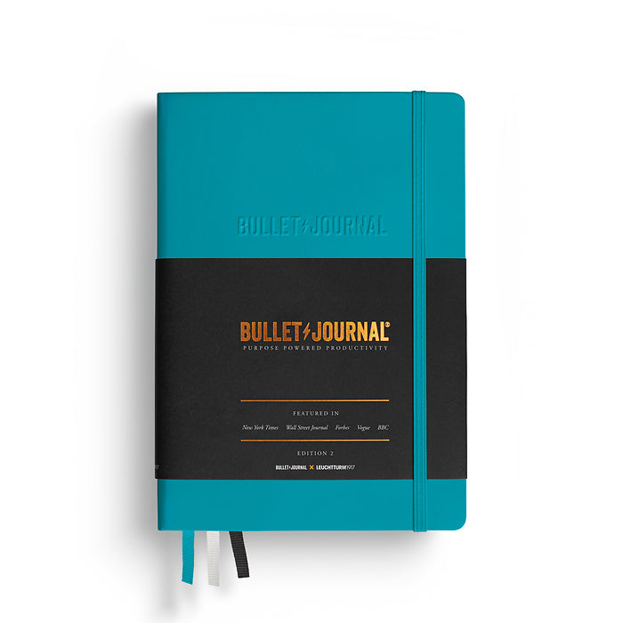 Bullet Journal Edition 2 Medium (A5) 120g/m2 paper, 206 Pages, Dotted, TURQUOISE25