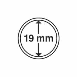 Coin Capsules, Inner Diameter 19mm, 100 per pack